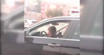 İstanbul Bağcılar’da trafikte akılalmaz görüntü; otomobil kullanan çocuk kamerada