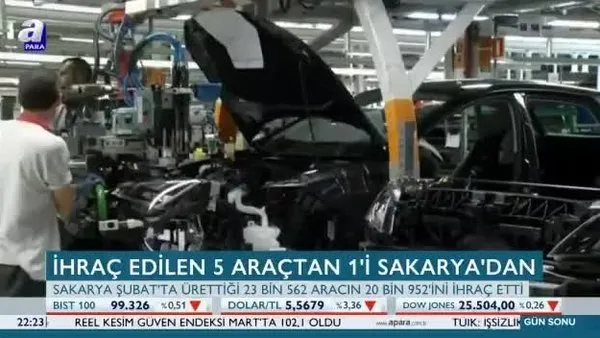 İhraç edilen 5 araçtan 1'i Sakarya'dan!