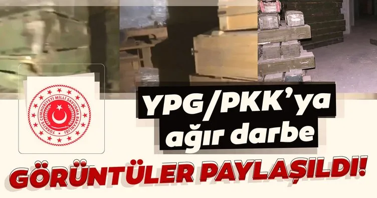PKK/YPG’ye ait büyük miktarda silah ve  mühimmatın bulunduğu cephanelik ele geçirildi