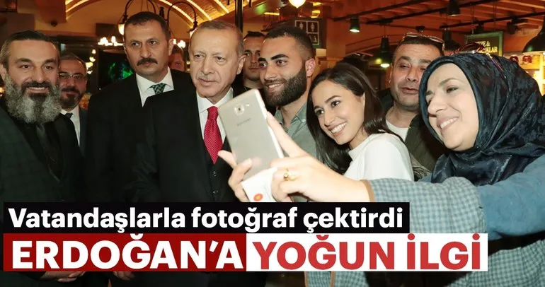 Başkan Erdoğan'a vatandaşlardan yoğun ilgi gösterdi