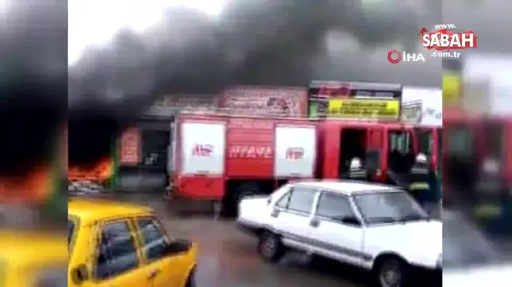 LPG sistemi takılan otomobil alev alev yandı | Video