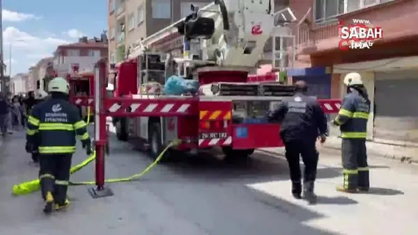 Eskişehir’de apartmanda korkutan yangın! | Video