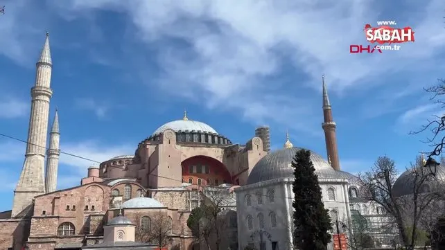 Ayasofya Cami restorasyonunda II.Bayezid Minaresi'nde söküm işlemi başladı | Video