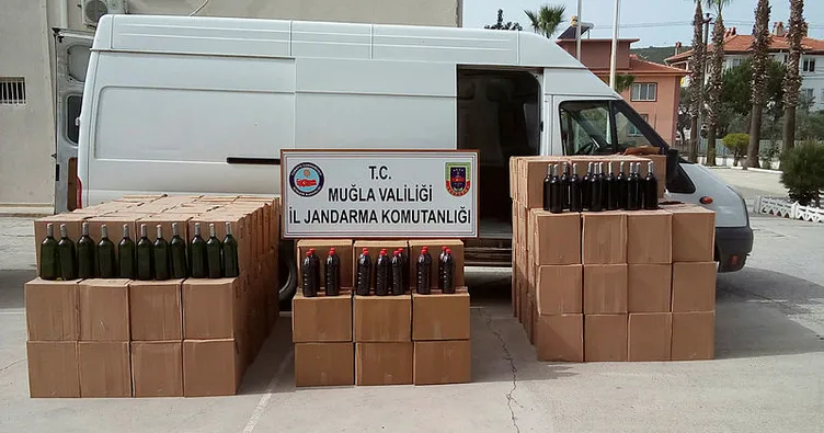 2 minibüs dolusu kaçak içki