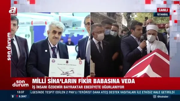 Selçuk Bayraktar, babası Özdemir Bayraktar'ın cenaze töreninde konuştu | Video