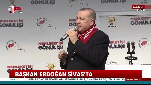 Cumhurbaşkanı Erdoğan, Sivas'ta vatandaşlara hitap etti