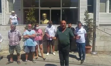 Adalar Belediyesi önünde protesto