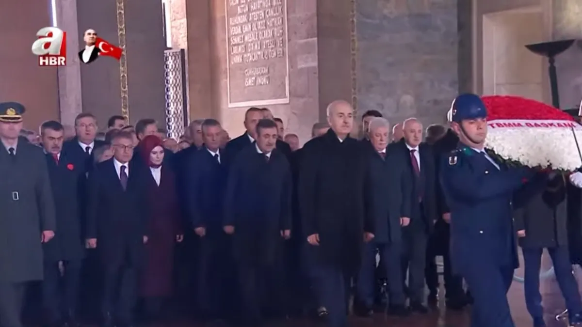 Devlet erkanı Anıtkabir’de! TBMM Başkanı Numan Kurtulmuş ve beraberindeki heyet Anıtkabir’i ziyaret ediyor