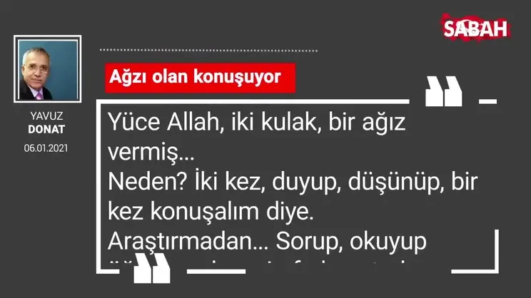 Yavuz Donat 'Ağzı olan konuşuyor'