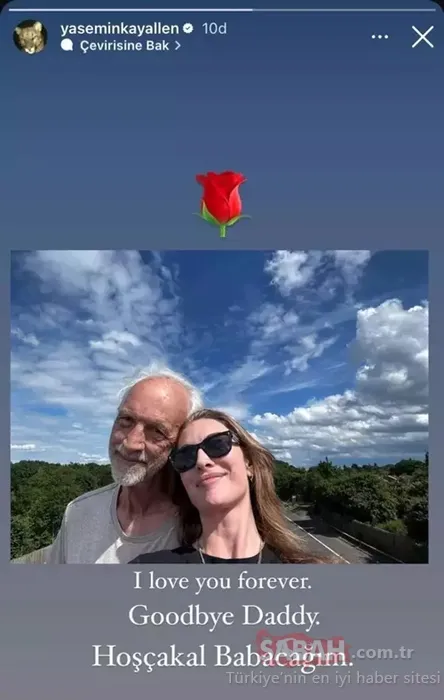 Yasemin Kay Allen’dan babasına duygusal veda! ’Seni her gün özleyeceğim’