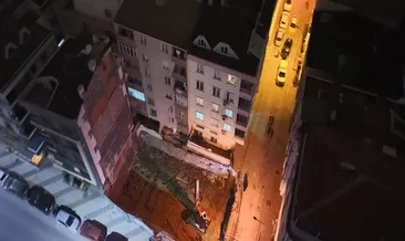 Bahçelievler’de korku dolu anlar! İstinat duvarı yıkıldı: 20 daire tahliye edildi