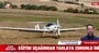 Eğitim uçağı Tekirdağ’da araziye indi | Video
