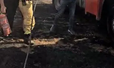 Siirt'te korkutan anız yangını: Müdahele eden itfaiye aracı alevlere teslim oldu! #siirt