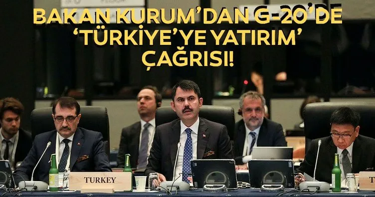 Bakan Kurum’dan G20’de Türkiye’ye yatırım çağrısı