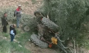 Uçuruma devrilen traktör sürücüsü hayatını kaybetti #denizli