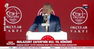 Başkan Erdoğan’dan Malazgirt’te tarihi açıklamalar | Video