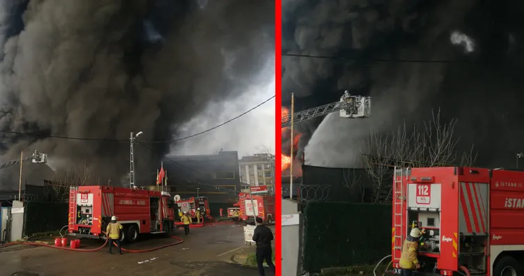 SON DAKİKA: Çekmeköy’de lastik fabrikasında yangın!