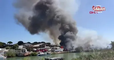 Antalya’da ormanda çıkan yangın, teknelere sıçradı! | Video