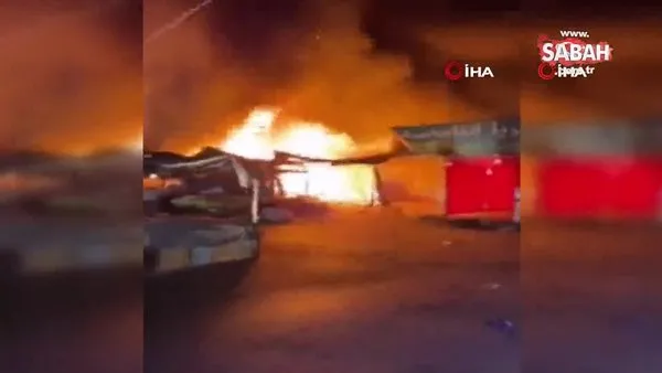 Ürdün'de Amman’ın en büyük çarşısında korkutan yangın | Video