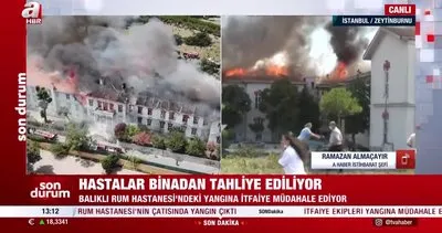 SON DAKİKA! İstanbul’da Balıklı Rum Hastanesi’nde yangın! İtfaiyenin müdahalesi sürüyor | Video