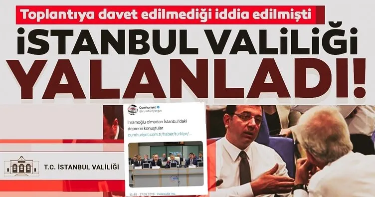 İstanbul Valiliği’nden Ekrem İmamoğlu iddiasına yalanlama!