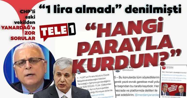CHP'li isimden Tele 1 Genel Yayın Yönetmeni Merdan Yanardağ’a ilginç sorular