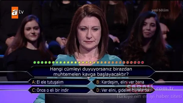 Bu soru herkesi şaşırttı! Kim Milyoner Olmak İster 827. bölüm soru ve cevapları