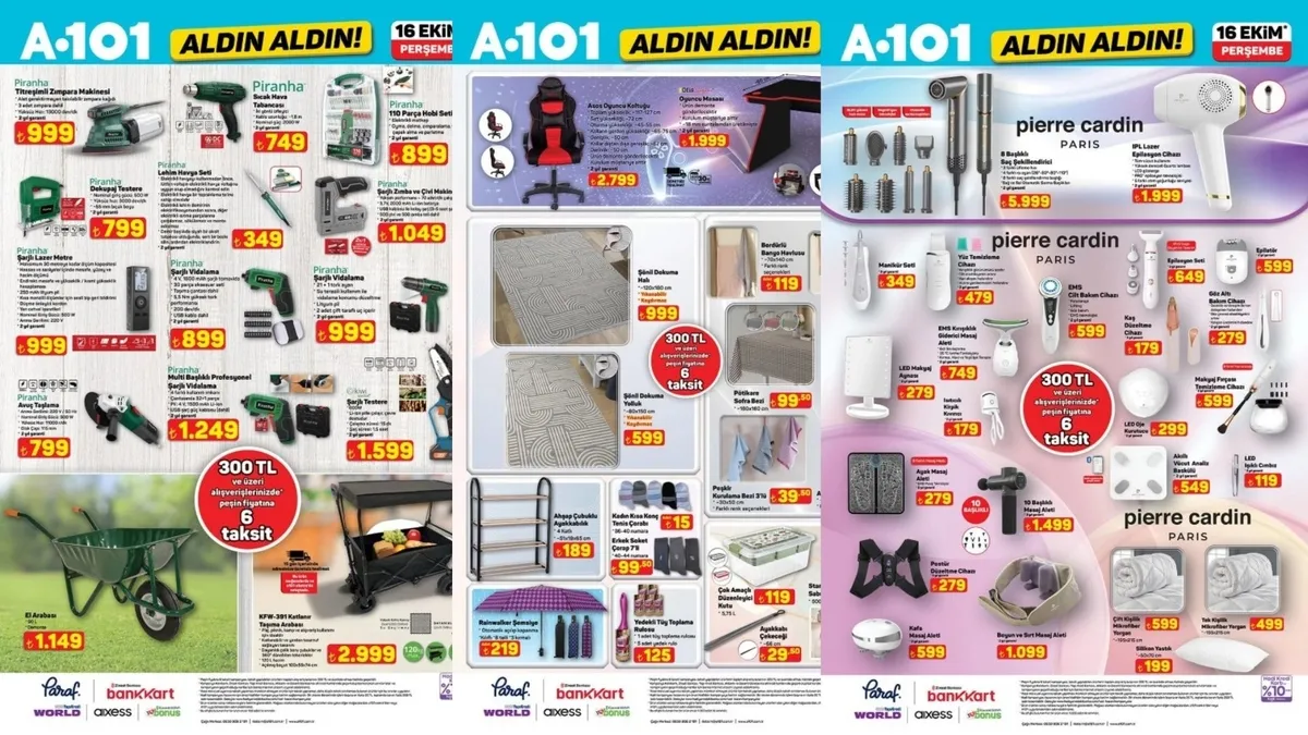 FIRSATLAR REYONLARA GELDİ! A101 AKTÜEL ÜRÜNLER 16 Ekim 2025: Bu hafta A101’de epilasyon cihazı, şarjlı testere, ayakkabılık...