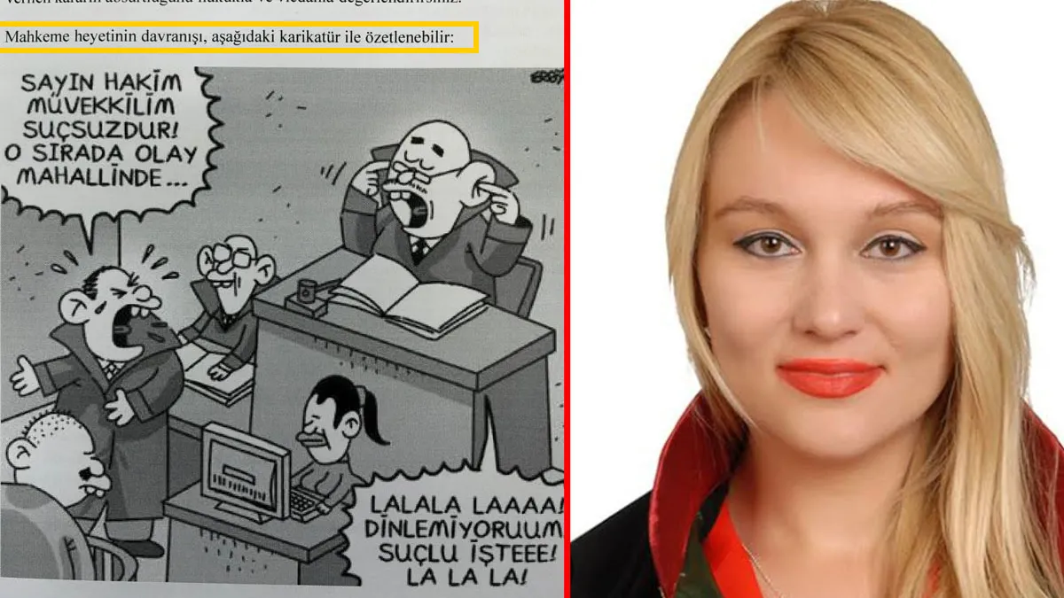 Dilekçede skandal karikatür! Hakimi hedef aldı: O avukat hakkında suç duyurusu!