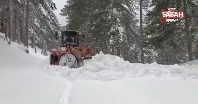Amanoslar’da kardan kapanan yayla yolları ulaşıma açılıyor | Video