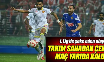 Takım sahadan çekildi maç yarıda kaldı!