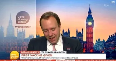 İngiltere Sağlık Bakanı’nın canlı yayında Covid-19 aşısı için ağlaması sosyal medyada alay konusu oldu | Video