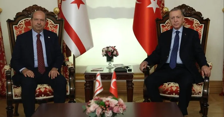 Başkan Erdoğan, KKTC Cumhurbaşkanı Tatar ile görüştü
