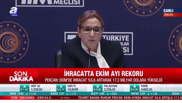 SON DAKİKA! Ekim ayında ihracat rekoru geldi