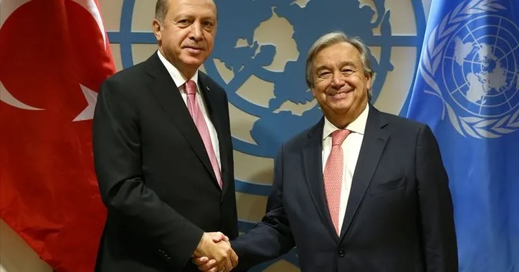 Başkan Erdoğan BM Genel Sekreteri Gueterres ile görüştü