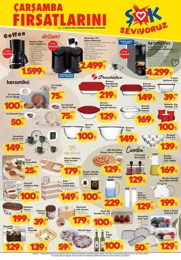 İNDİRİMLİ ÜRÜNLER! ŞOK AKTÜEL KATALOG 10 - 13 Mayıs 2025: Bu hafta ŞOK markette neler var?