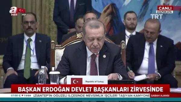 Cumhurbaşkanı Erdoğan devlet başkanları zirvesinde