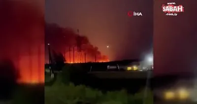 Rusya-Ukrayna sınırında bulunan mühimmat deposunda patlama | Video