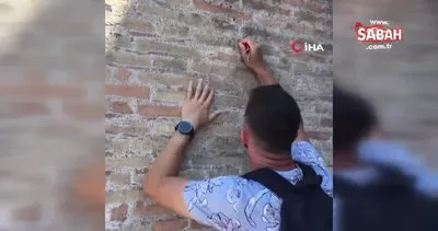 İtalya’da Kolezyum’a isim kazıyan turist aranıyor | Video