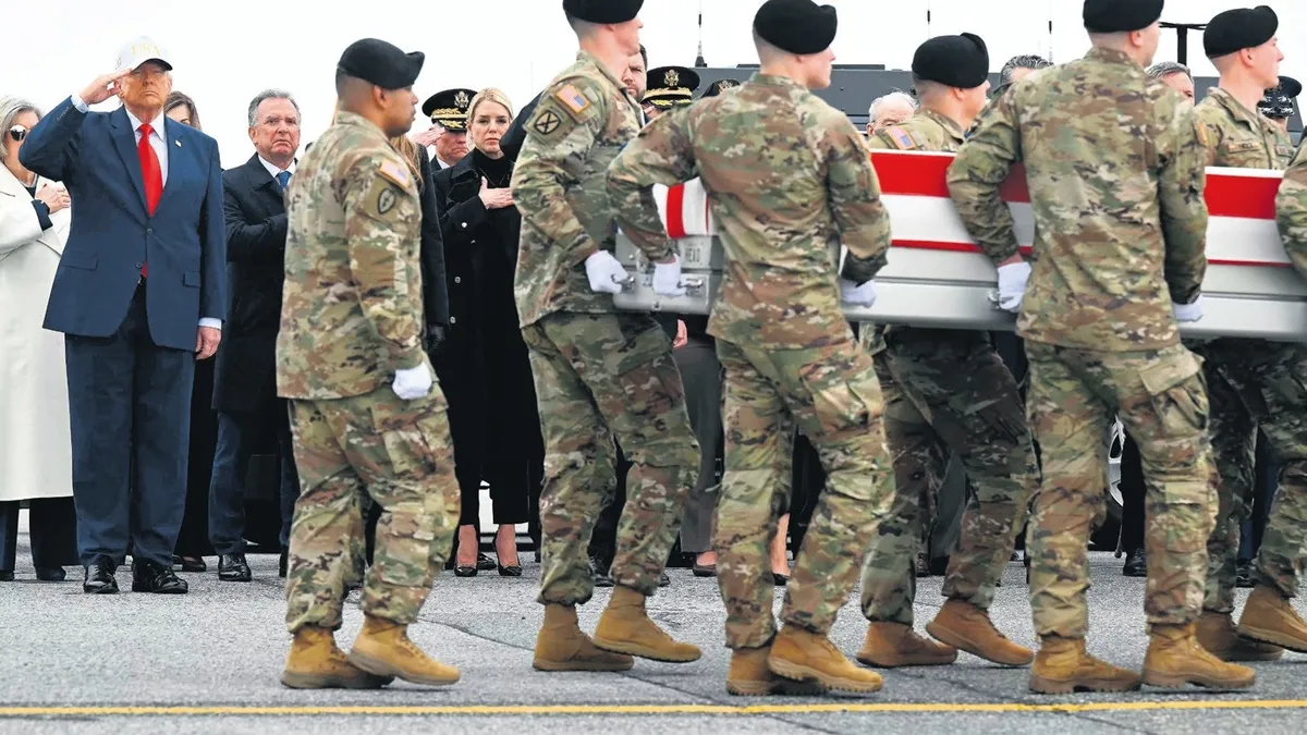 6 ABD askerinin tabutlarına selam durdu