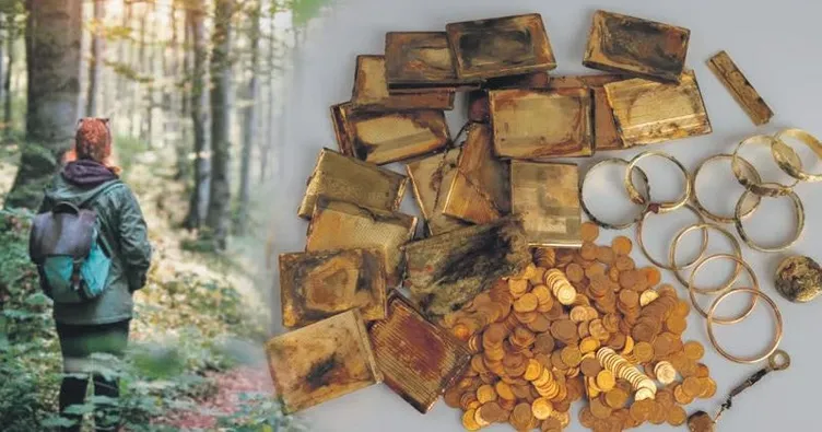 Dağda yürürken hazine buldular