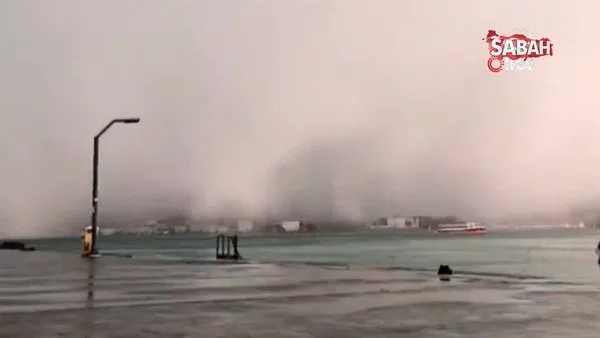 İstanbul Boğazı’nda kar bulutlarının etkileyici geçişi kamerada | Video