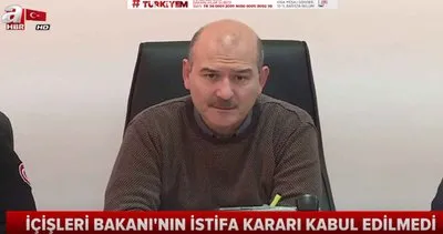 Süleyman Soylu’nun istifası Başkan Erdoğan tarafından kabul edilmedi