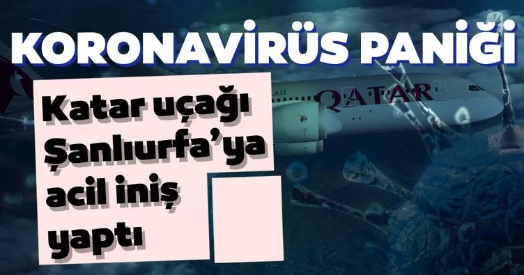SON DAKİKA HABERİ: Havada koronavirüs paniği! Katar uçağı Şanlıurfa’ya acil iniş yaptı