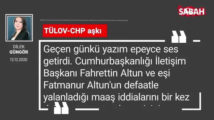 Dilek Güngör 'TÜLOV-CHP aşkı'