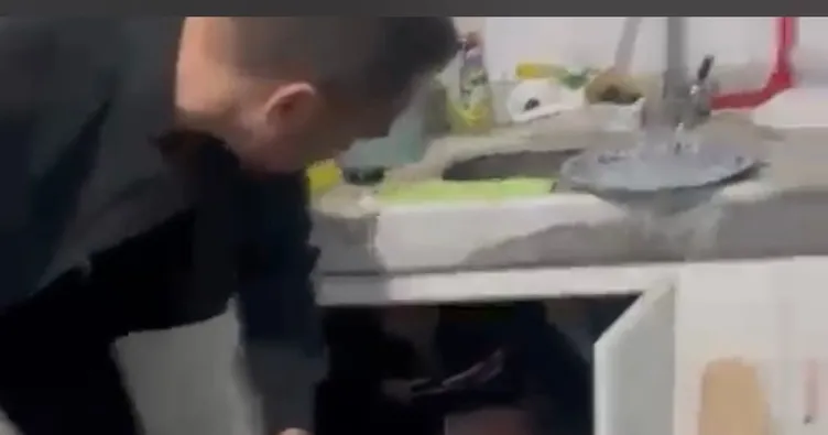 Mutfak dolabında firar sonu!