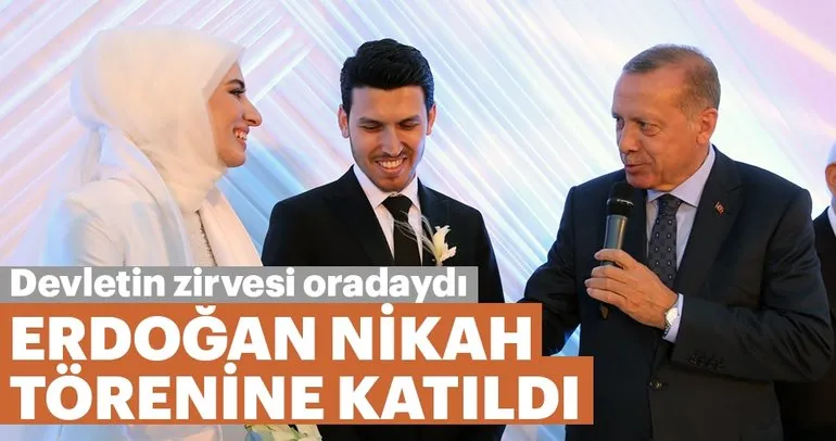 Cumhurbaşkanı Erdoğan, Numan Kurtulmuş’un kızının nikah törenine katıldı