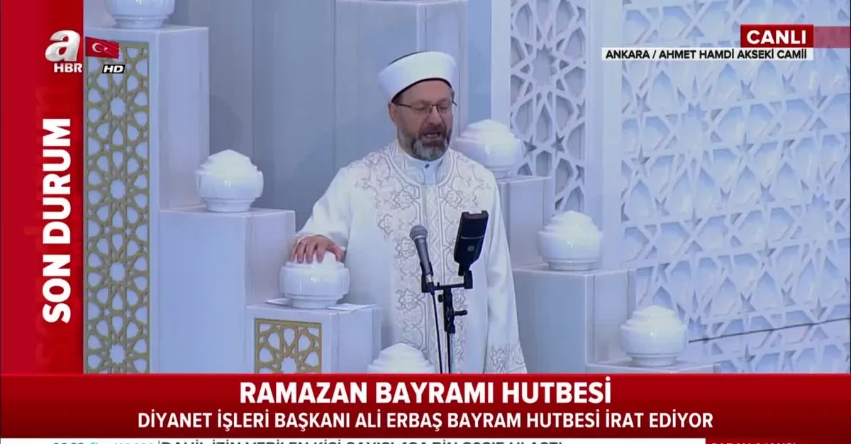 diyanet isleri baskani ali erbas tan bayram hutbesi video