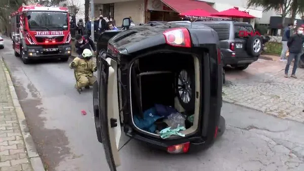 İstanbul Bağdat Caddesi'nde devrilen lüks cipin kadın sürücüsü gözyaşlarına boğuldu | Video