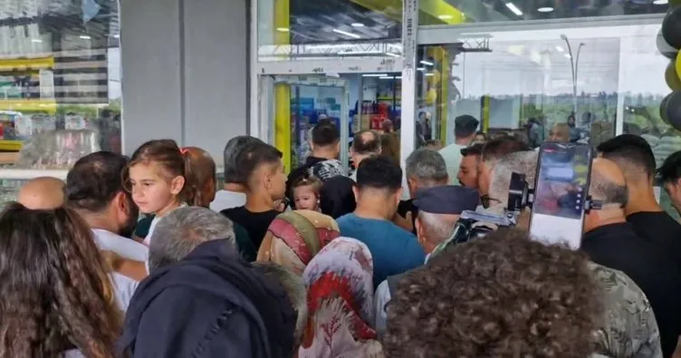 Hatay’da market indirimi izdihama dönüştü